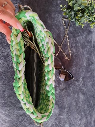 Mint Breeze - Borsa all’uncinetto estiva