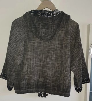 Chaquetas con lentejuelas gris/blanca