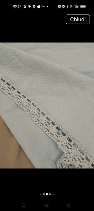Copriletto estivo vintage Celeste polvere