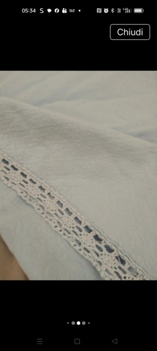 Copriletto estivo vintage Celeste polvere