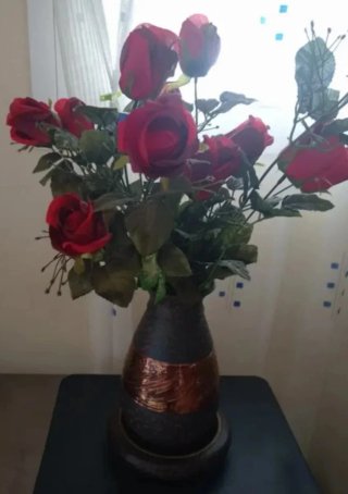 3 Jarrones, Plantas Artificiales,regalo macetero