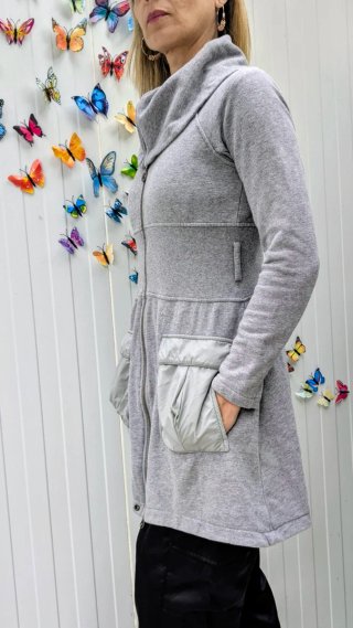 Chaqueta Larga Armani Exchange Gris Talla XS