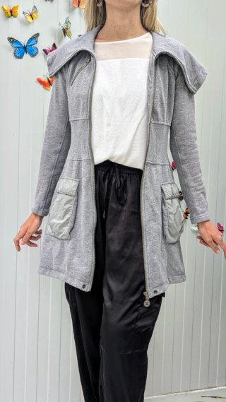 Chaqueta Larga Armani Exchange Gris Talla XS