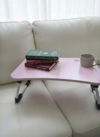 Mesa Plegable Rosa para Portátil