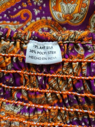 Abito lungo seta indiana paisley tg unica