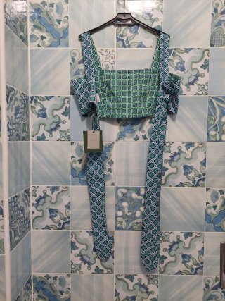 Top Marella geometrico con fiocco tg 44