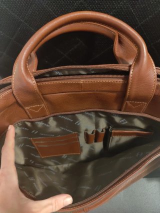 Bolso ejecutivo cuero Hexagona Paris marrón