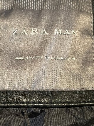 Cazadora Cuero Zara Talla M/S Unisex