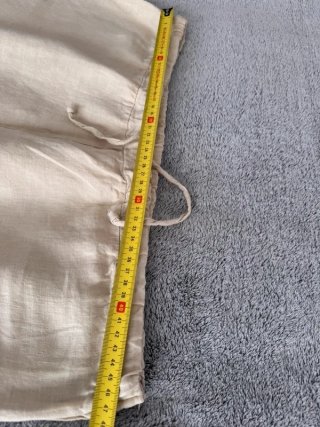 Pantaloni lino 3/4 vintage unisex beige