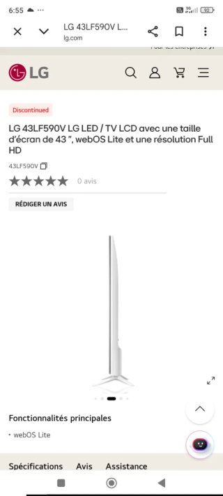 smart TV 43 Lg43lf590v
