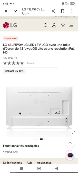 smart TV 43 Lg43lf590v