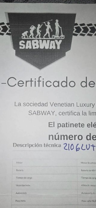 Patinete eléctrico negro le falla la batería