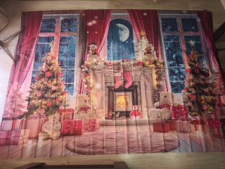 Tela de fondo navideño