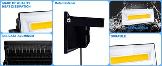 CREATESTAR Foco 150W LED IP66 14750LM 3000K 120°