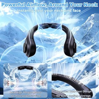 FYALLASO TF02 Ventilador Cuello 360° Sin Aspas