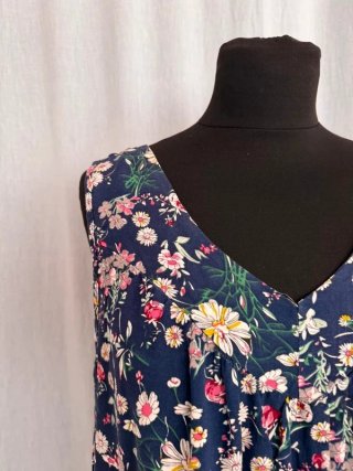 Abito vintage floreale blu