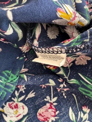 Abito vintage floreale blu