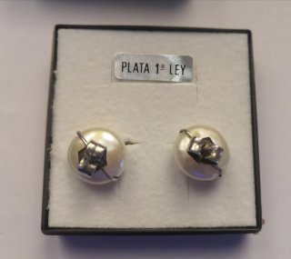 Pendientes Plata Perlas