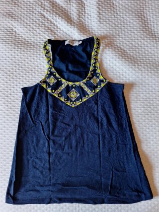 Camiseta tirantes Indi&Cold bordada S