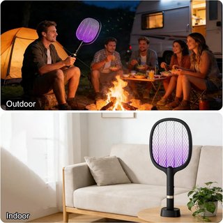 TEINNGO matamoscas 5000V 2en1 USB‑C 2Pack Negro