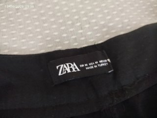 Zara Pantaloni Palazzo Leggeri Neri