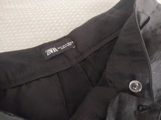 Zara Pantaloni Palazzo Leggeri Neri