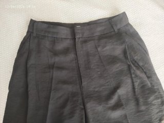 Zara Pantaloni Palazzo Leggeri Neri