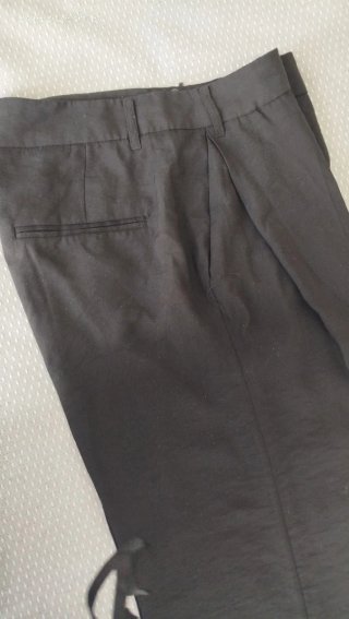 Zara Pantaloni Palazzo Leggeri Neri