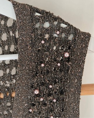 Chaleco Zara perlas y brillos