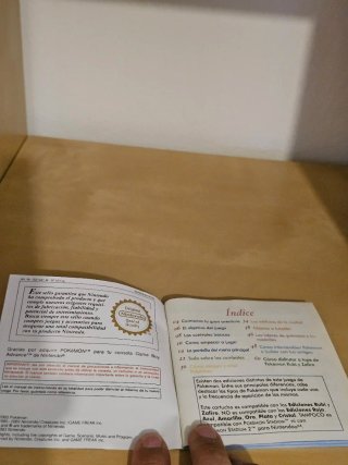 Libreto Pokémon Zafiro Nintendo