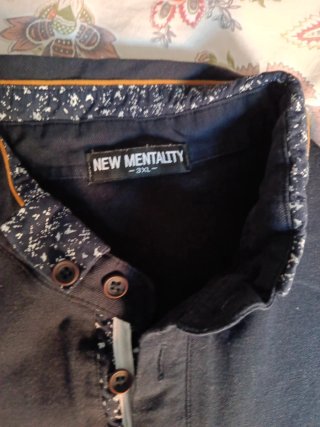 Polo New Mentality Talla XL Negro