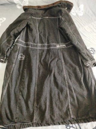 Chaqueta lunga Billabong nera da donna con collo