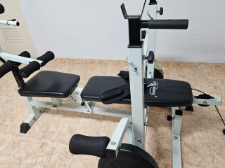 Banco pesas Physionics reclinable + 2x10kg pesas