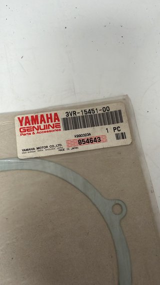 Junta, tapa del cárter 1 para Yamaha, YA90. Ref. 3VR-15451-00