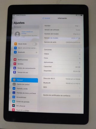 iPad Air 2 64GB Plata