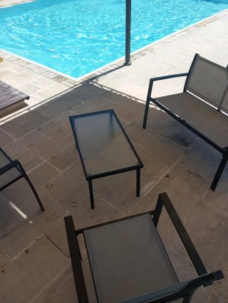 Set Arredo Giardino Tavolino e Sedute