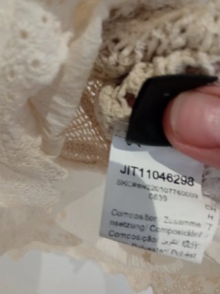 Top Crochet Beige Talla Única