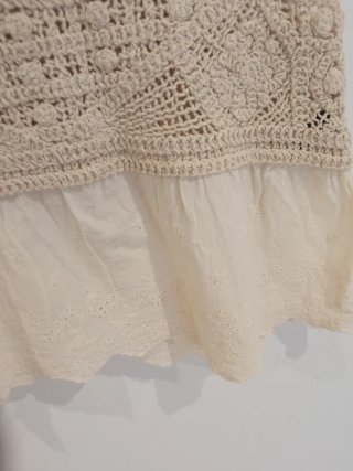 Top Crochet Beige Talla Única