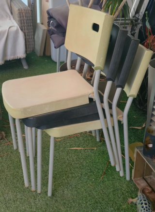 Sillas de cocina/terraza apilables (4 unidades)