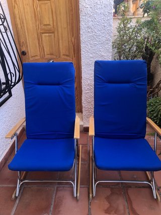 2 Hamacas Reclinables Tela Azul