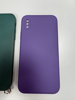 Fundas iPhone X/XS (Verde y Morado)