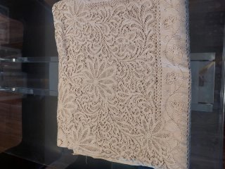 Copriletto Matrimoniale Ricamato Beige