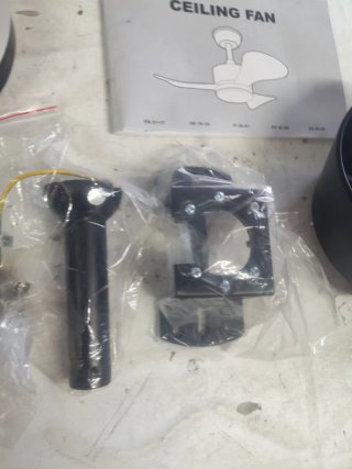Ventilador de Techo con Luz Negro