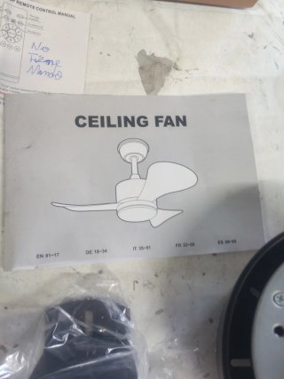 Ventilador de Techo con Luz Negro
