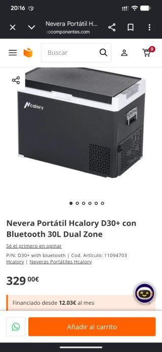 Nevera Camper Portátil 30L Dual Zone camping