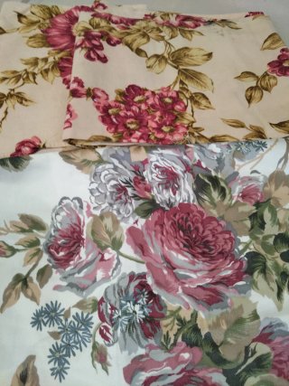 Telas vintage con estampado floral