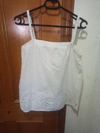 Blusa blanca mujer talla L