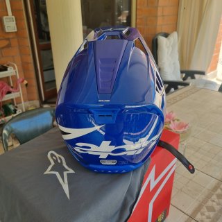 Casco moto Alpinestars Cross Blu SM5