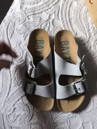 Sandalias Bayton Mujer Planas Celeste