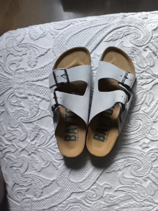 Sandalias Bayton Mujer Planas Celeste